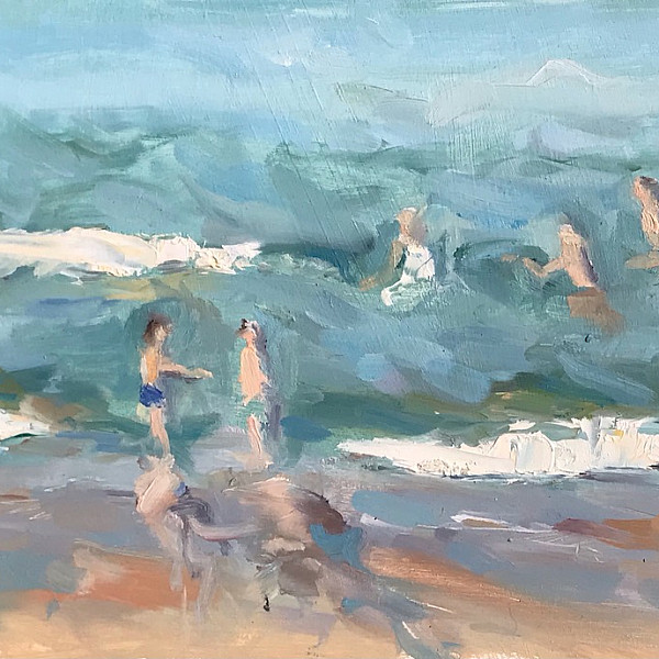 Children Playing in the Sea, Milsey Bay