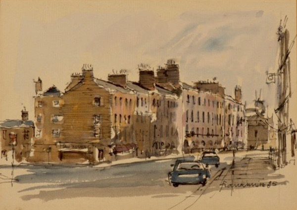 Frank_White_Towards_Merion_Square_Dublin_Watercolour_175x125mm_225