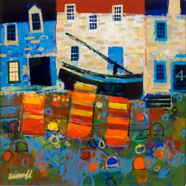 Fish Boxes & Lobster Pots by George Birrell