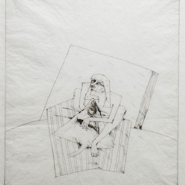 John Bellany - Woman with Skate (1971)