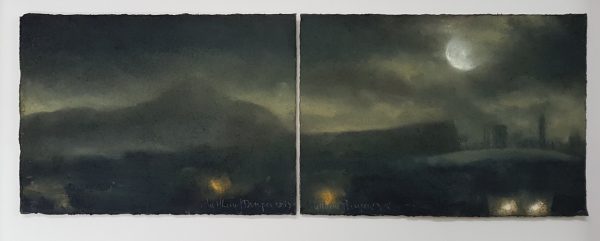 Matthew Draper - Moonlight with Arthur's Seat (Kitchen Window Series No36)