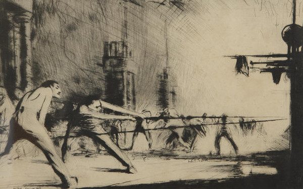 James McBey - France at her Furnaces