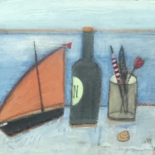 Jock MacInnes - Still Life with Feather, Float and Flower