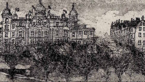 Clive Ramage - The Mound, Edinburgh - Etching with Aquatint