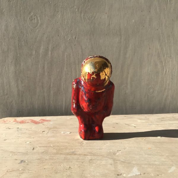 Arran Ross - Astronaut - Moonshine Edition, Ceramic in Red Glaze 17cm