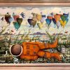 Arran Ross Time Traveller's Oasis Astronaut Framed